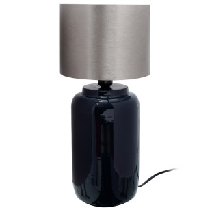 Tischlampe Benito in Extravagante Design in Farbe Dunkelblau / Silber aus Eisen handgefertigt