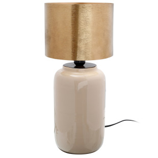 Tischlampe Benito in Extravagante Design in Farbe Elfenbein / Gold aus Eisen handgefertigt