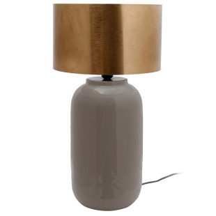Tischlampe Benito in Extravagante Design in Farbe Grau / Gold aus Eisen handgefertigt