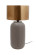 Tischlampe Benito im Extravagante Design in Farbe Grau / Gold aus Eisen handgefertigt Raum1