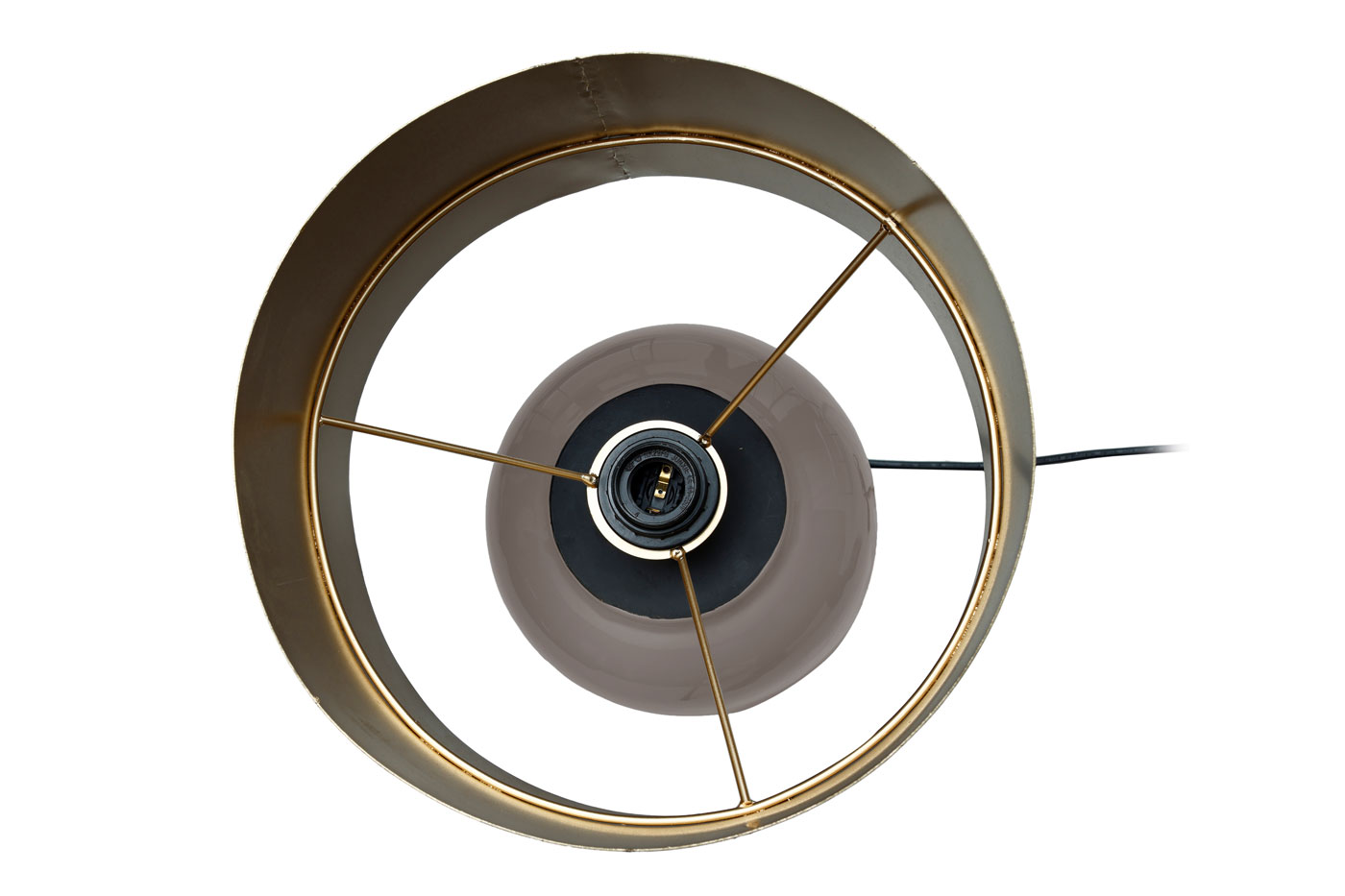 Tischlampe Benito im Extravagante Design in Farbe Grau / Gold aus Eisen handgefertigt Raum4