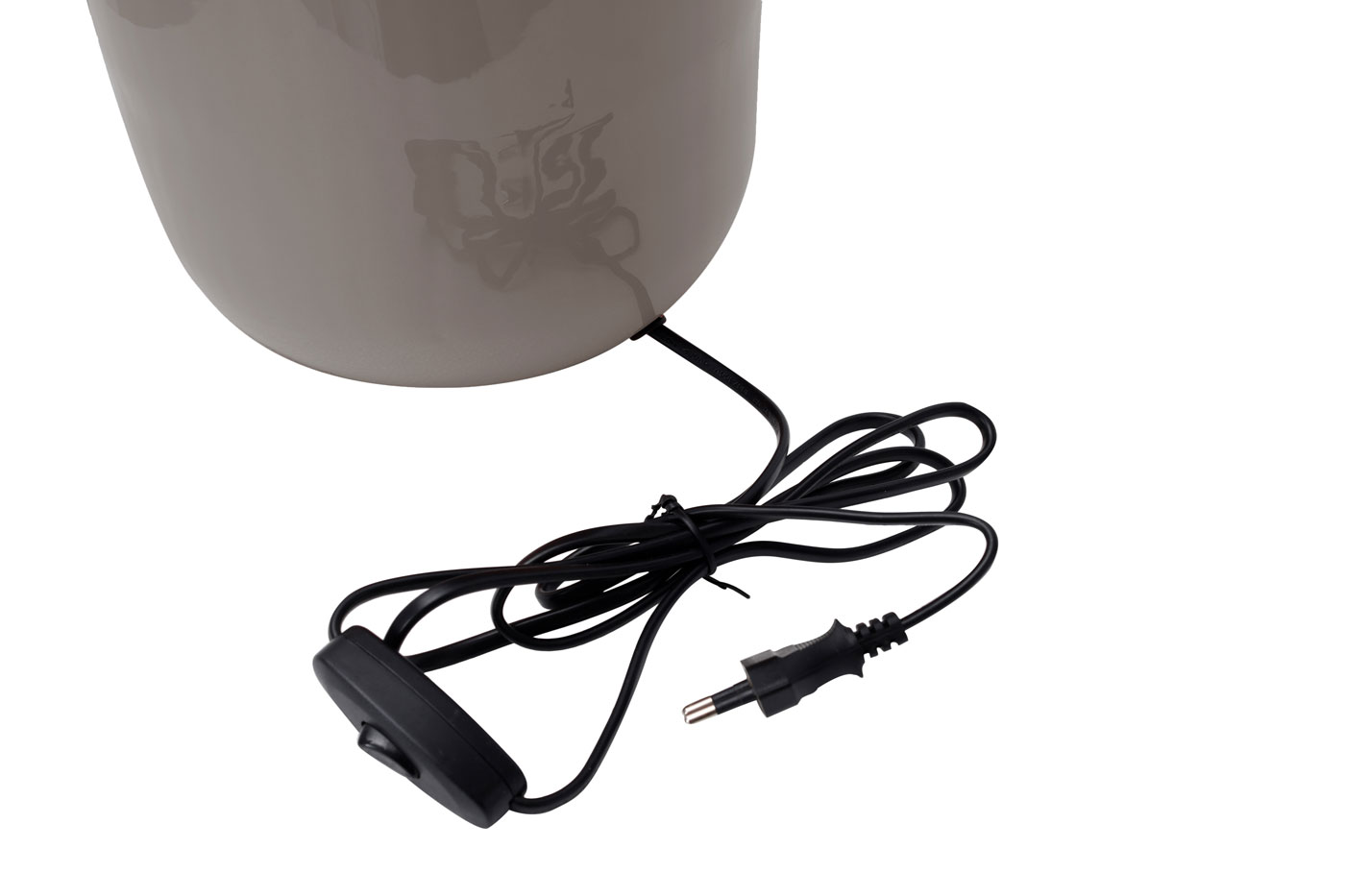 Tischlampe Benito im Extravagante Design in Farbe Grau / Gold aus Eisen handgefertigt Raum6