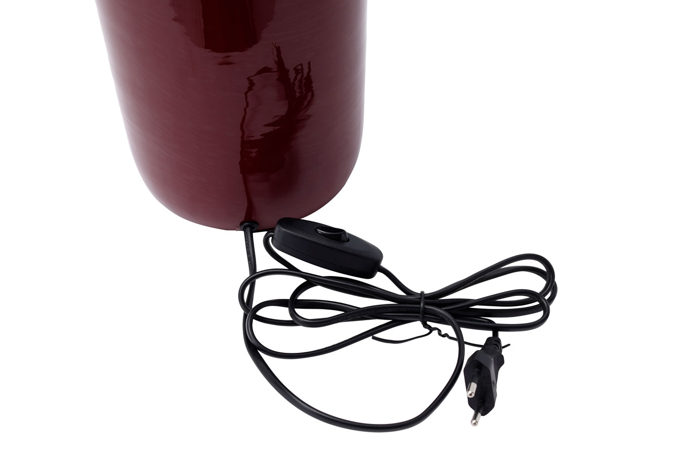 Tischlampe Benito im Extravagante Design in Farbe Pflaume / Gold aus Eisen handgefertigt Raum6