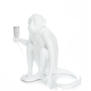 Tischlampe Donald in Ausgefallene Design in Farbe Weiß aus Kunstharz handgefertigt
