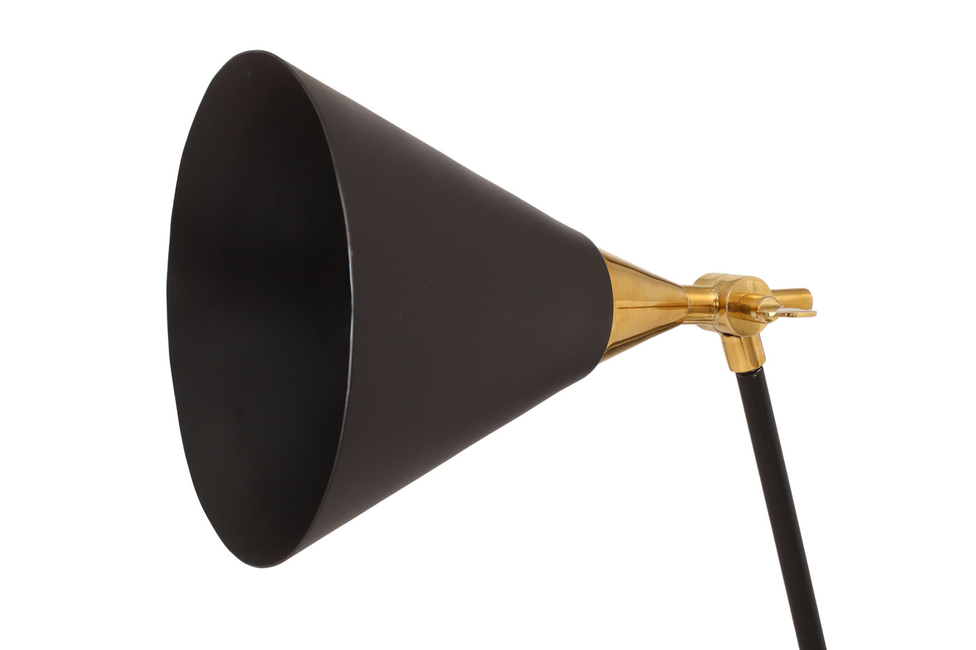 Tischlampe Kathleen im Industrial Design in Farbe Schwarz / Gold aus Metall-Mix handgefertigt Raum5