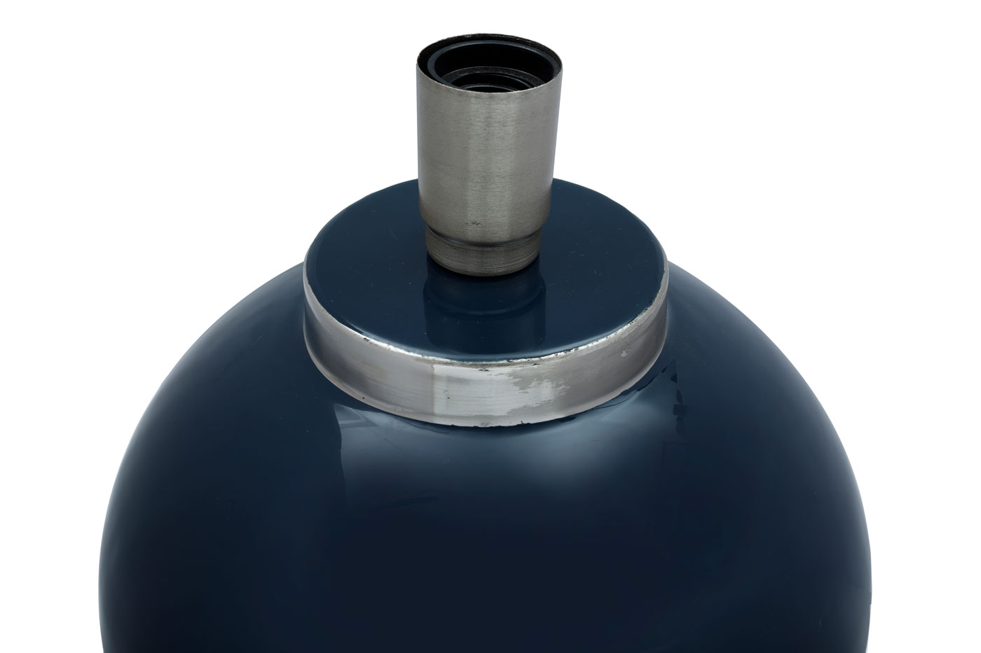 Tischlampe Lion im Extravagante Design in Farbe Dunkelblau / Silber aus Eisen handgefertigt Raum3