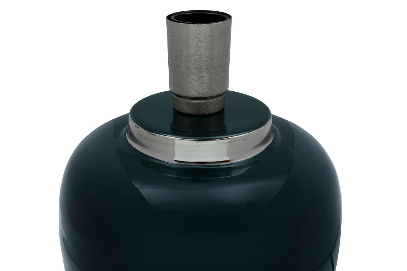 Tischlampe Lion im Extravagante Design in Farbe Dunkelgrün / Silber aus Eisen handgefertigt Raum3