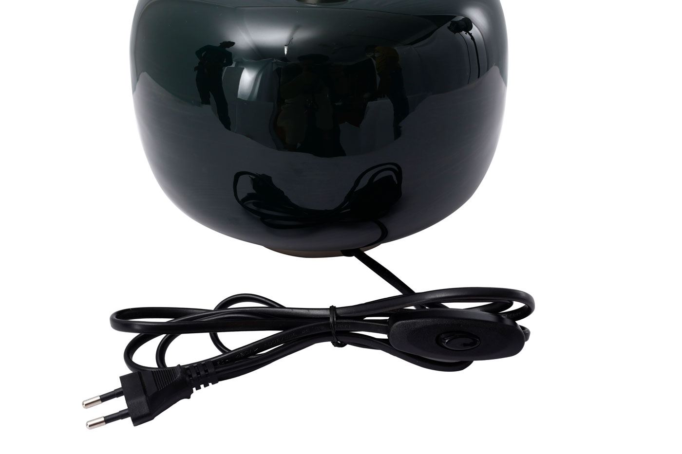 Tischlampe Lion im Extravagante Design in Farbe Dunkelgrün / Silber aus Eisen handgefertigt Raum5