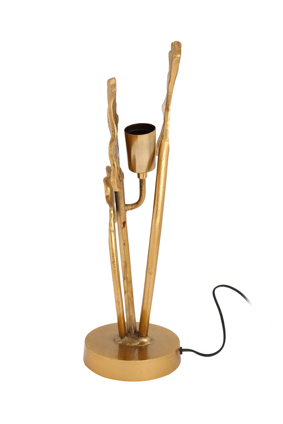 Tischlampe Nature im Industrial Design in Farbe Gold aus Alumium, PVC handgefertigt Raum3