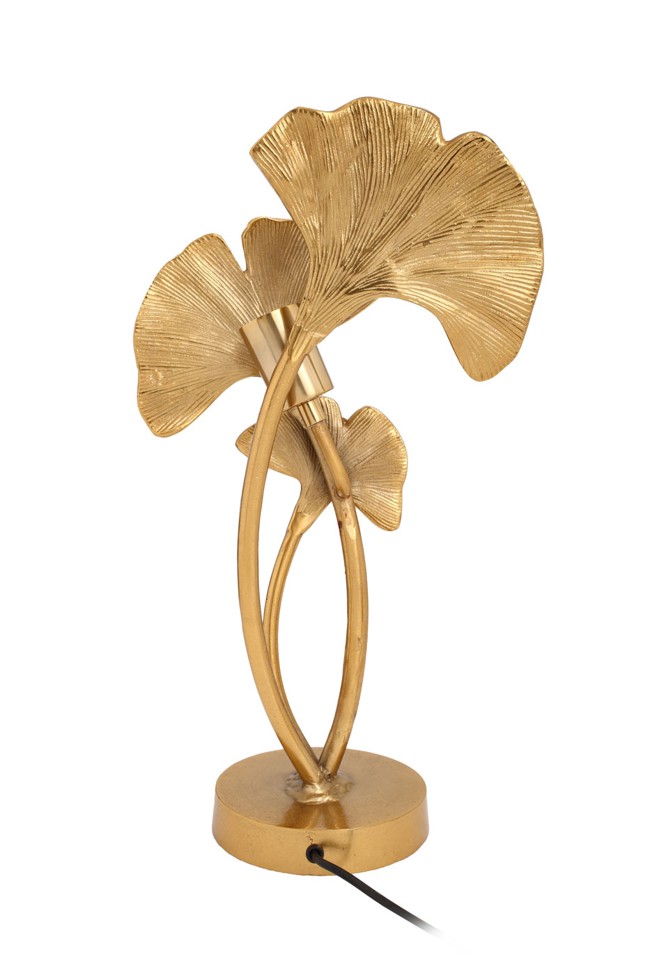 Tischlampe Nature im Industrial Design in Farbe Gold aus Alumium, PVC handgefertigt Raum4