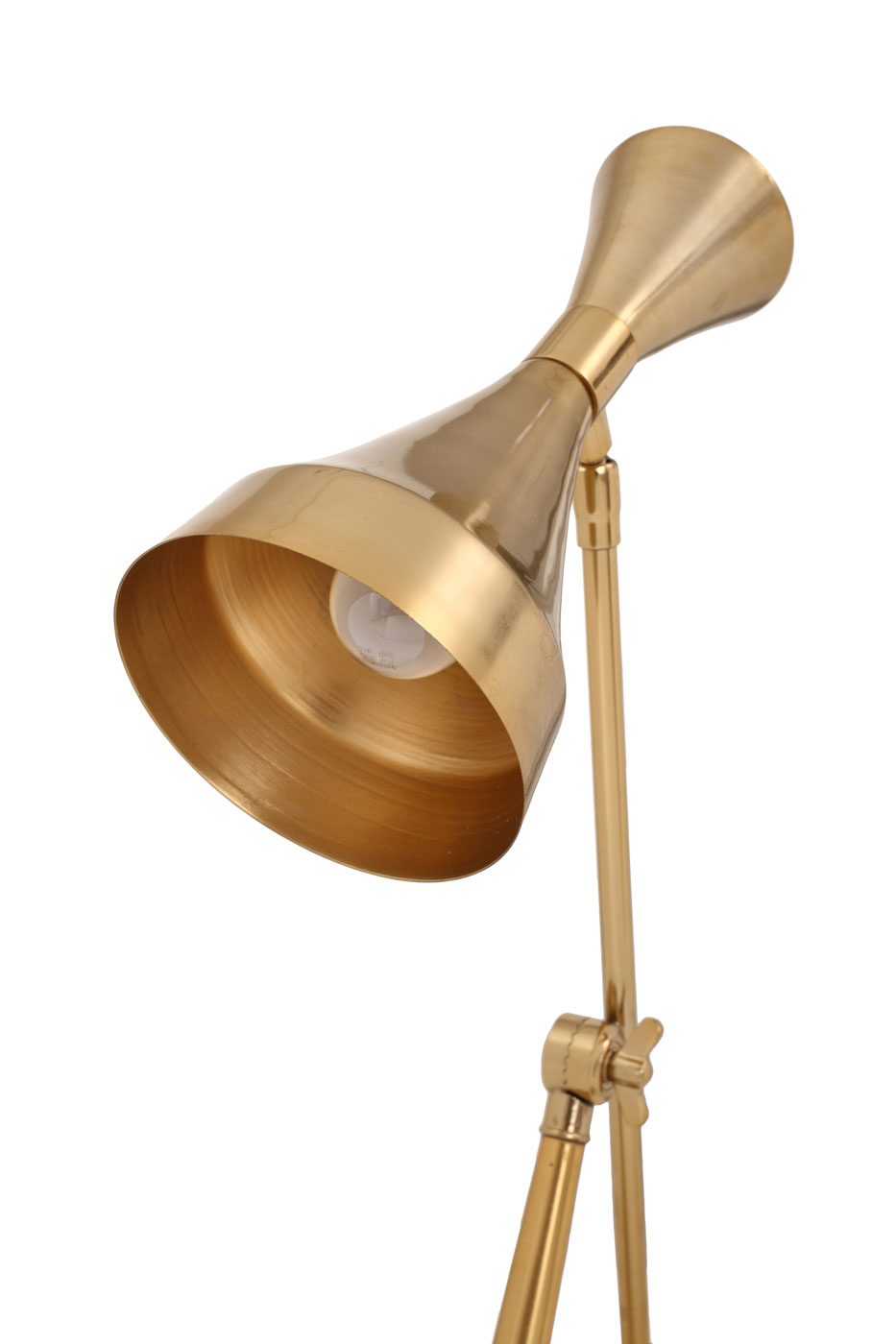 Tischlampe Simo im Industrial Design in Farbe Gold aus Metall-Mix u. Marmor handgefertigt Höhe justierbar Raum6