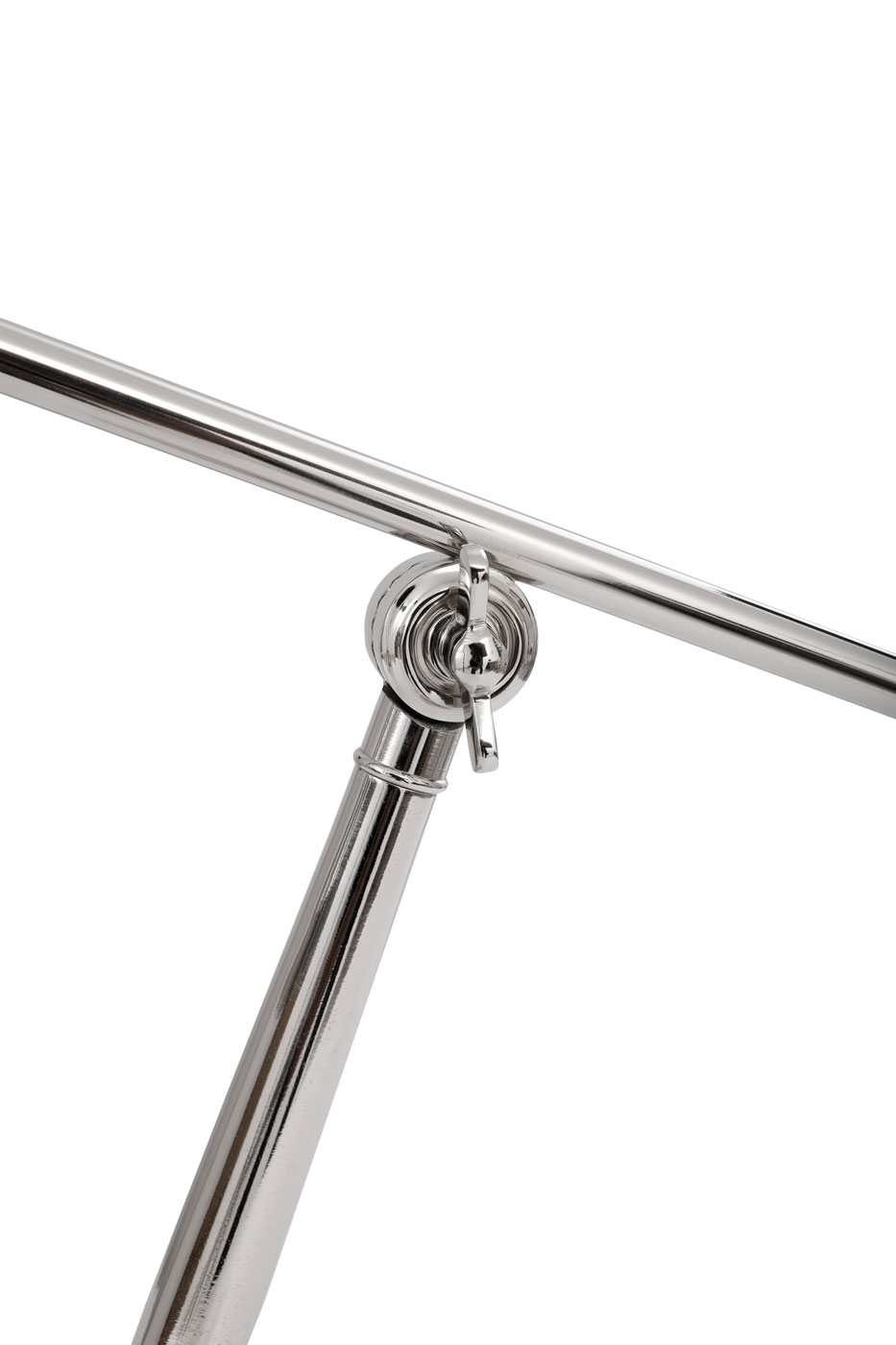 Tischlampe Simo im Industrial Design in Farbe Silber aus Metall-Mix u. Marmor handgefertigt Höhe justierbar Raum6