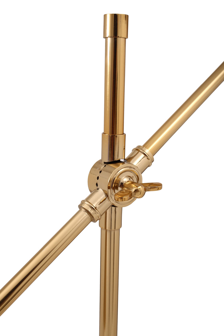 Tischlampe Stephen im Industrial Design in Farbe Gold aus Stahl, Messing u. Eisen handgefertigt Raum6