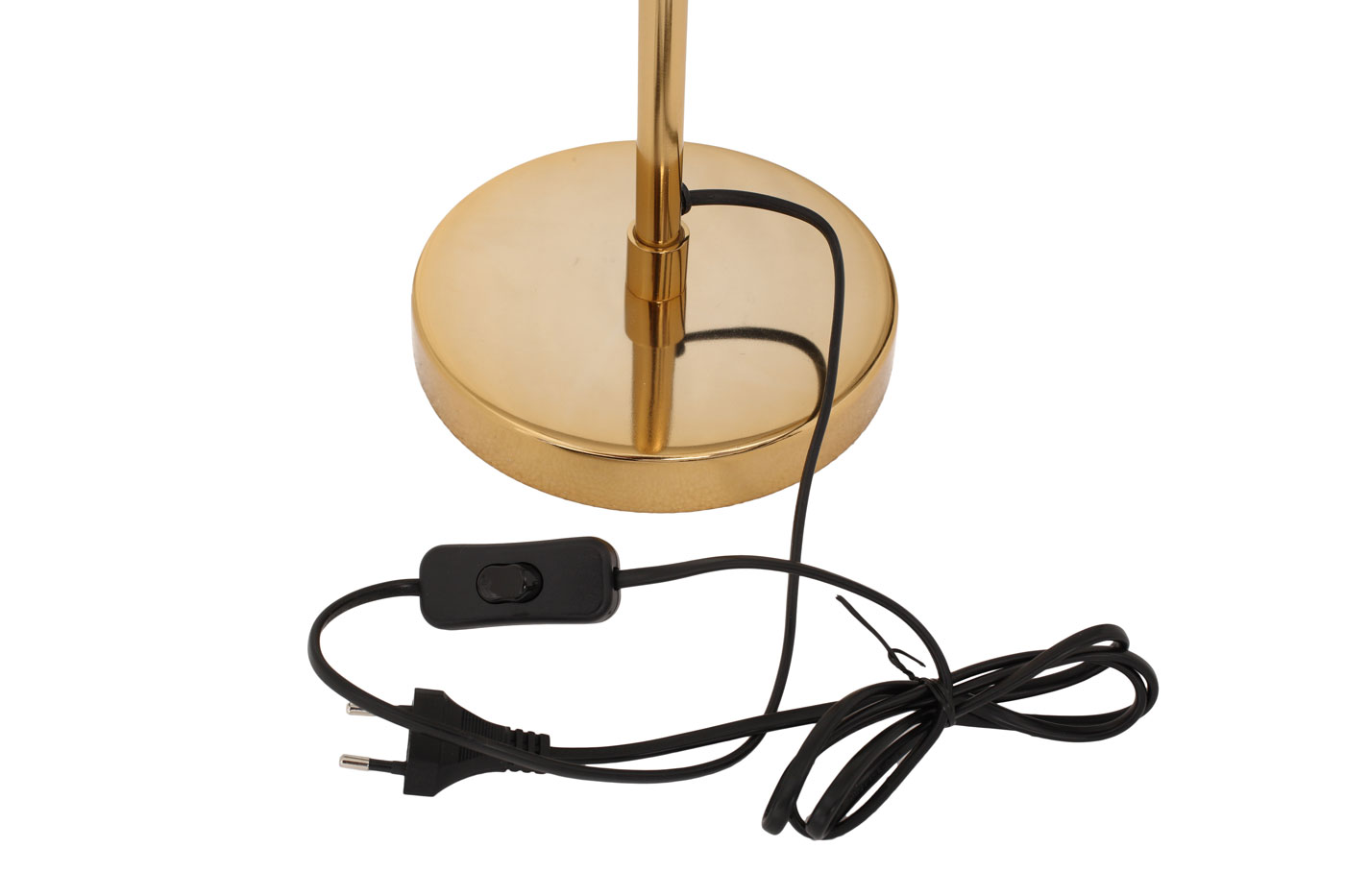 Tischlampe Stephen im Industrial Design in Farbe Gold aus Stahl, Messing u. Eisen handgefertigt Raum7