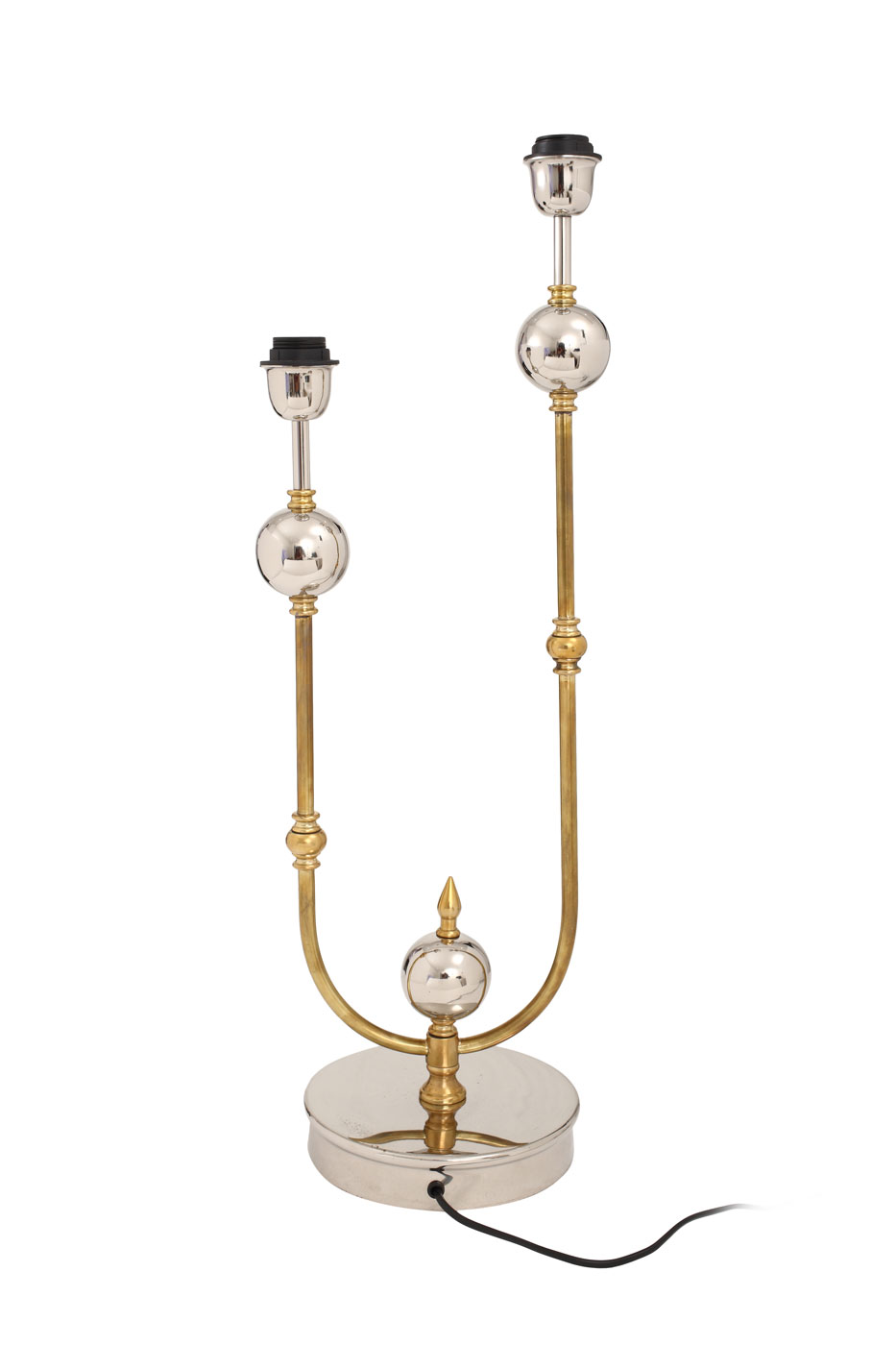 Tischlampe Tim im Industrial Design in Farbe Silber / Gold aus Metall-Mix handgefertigt Raum4