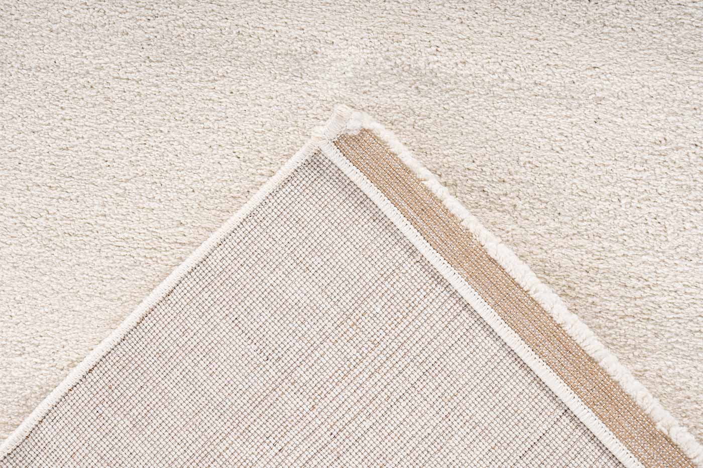 Weicher Hochflorteppich Elfenbein CLASSIC rechteckig 20mm Raum4