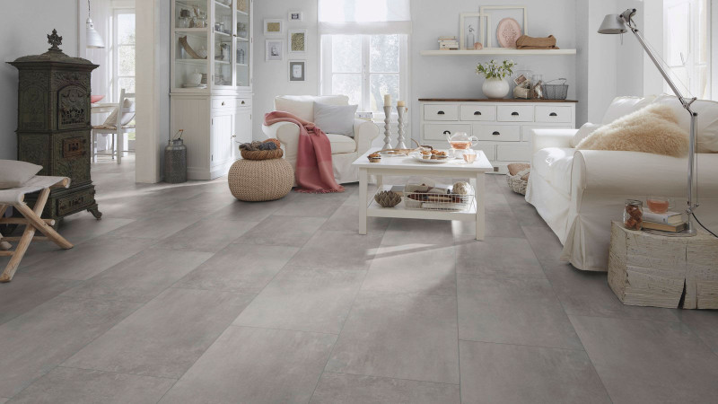 Wineo Sol design 600 Stone XL Rigid #ChelseaFactory en aspect Carrelage Joint réel main product photo