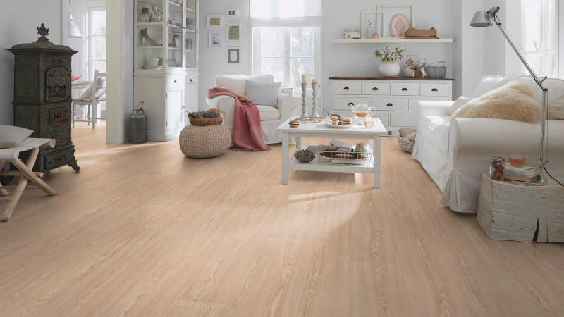 Wineo Suelo Laminado 500 Large V4 Roble Floreado Beige 1 Lama 4V main product photo