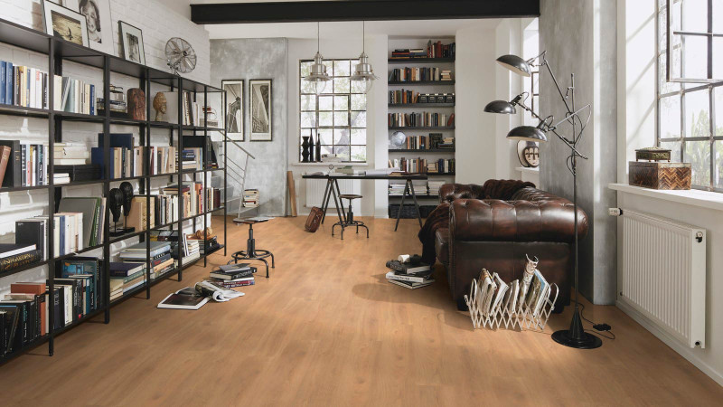 Wineo Laminat 500 Medium V4 Balanced Oak Brown 1-Stab Landhausdiele 4V main product photo