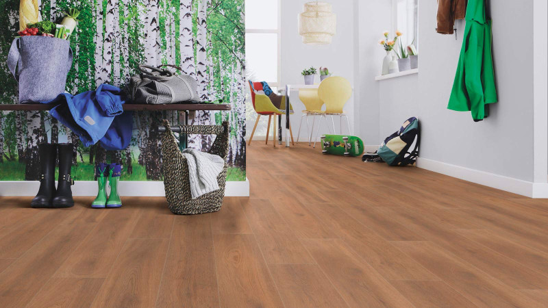 Wineo Suelo laminado 500 Medium V4 Roble Equilibrado Marrón Oscuro 1 Lama 4V main product photo