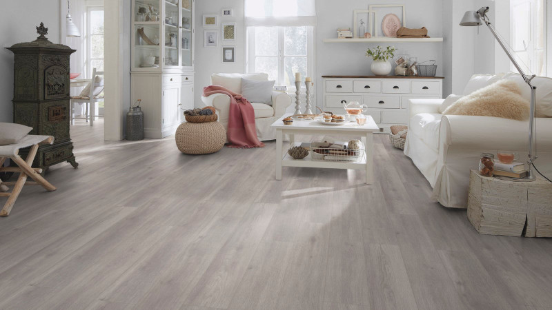 Wineo Laminat 500 Medium V4 Balanced Oak Grey 1-Stab Landhausdiele 4V main product photo