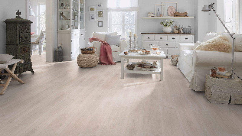 Wineo Suelo laminado 500 Medium V4 Roble Equilibrado Blanco 1 Lama 4V main product photo