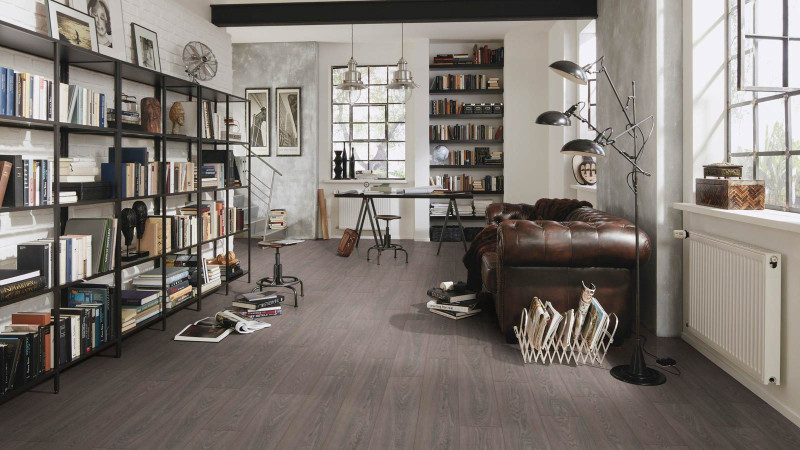 Wineo Suelo laminado 500 Medium V4 Roble florecido Gris 1 Lama 4V main product photo
