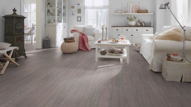 Wineo Suelo laminado 500 XXL V4 Roble florecido Gris 1 Lama 4V main product photo