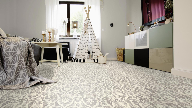 Suelo ecológico Wineo Purline 1500 Fusion XL Flowers.Pure.Light aspecto de baldosa main product photo