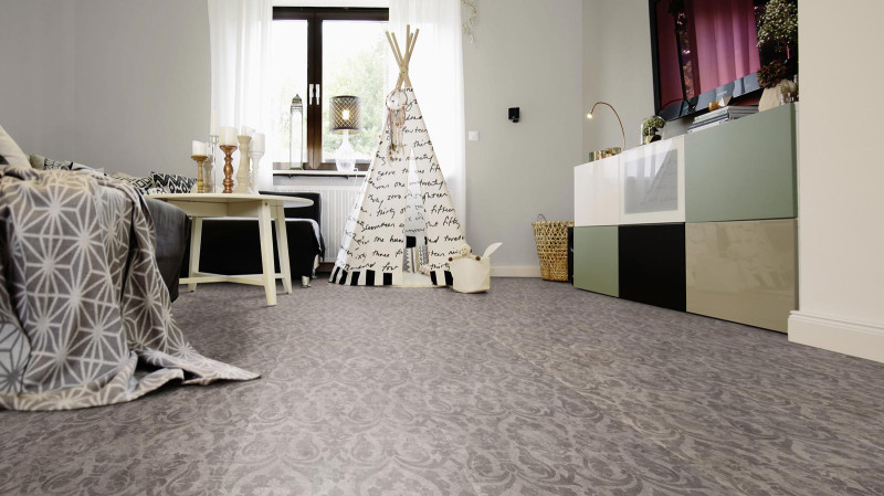 Suelo orgánico Wineo Purline 1500 Fusion XL Flowers.Warm.Dark tile look main product photo