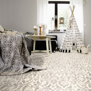 Wineo Purline organic flooring 1500 Fusion XL Flowers.Warm.Light tile look