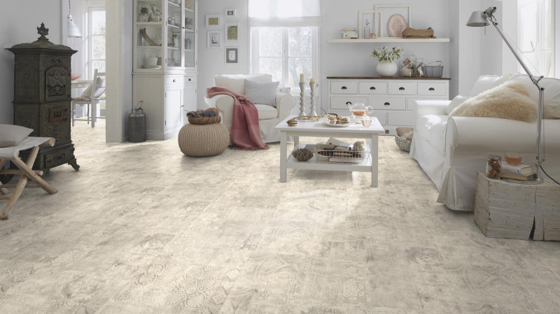 Suelo orgánico Wineo Purline 1500 Fusion XL Ornaments.Bright.Light tile look main product photo