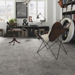 Wineo Purline organic flooring 1500 Fusion XL Ornaments.Pure.Dark tile look