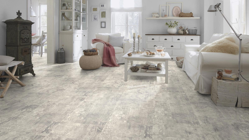 Wineo Purline Organic flooring 1500 Fusion XL Ornaments.Pure.Light Tile main product photo