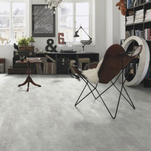 Wineo vinyl flooring 400 Stone Multi-Layer Wisdom Concrete Dusky tile look micro bevel