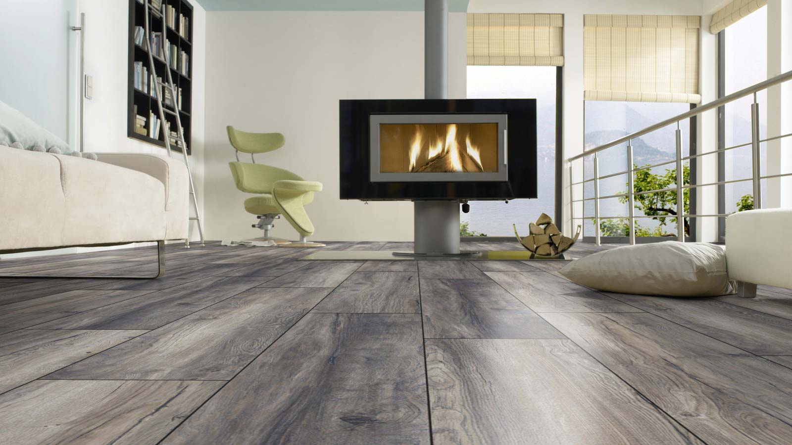 Skaben Laminat Select Plus Harbour Eiche Grau 1-Stab Landhausdiele 4V