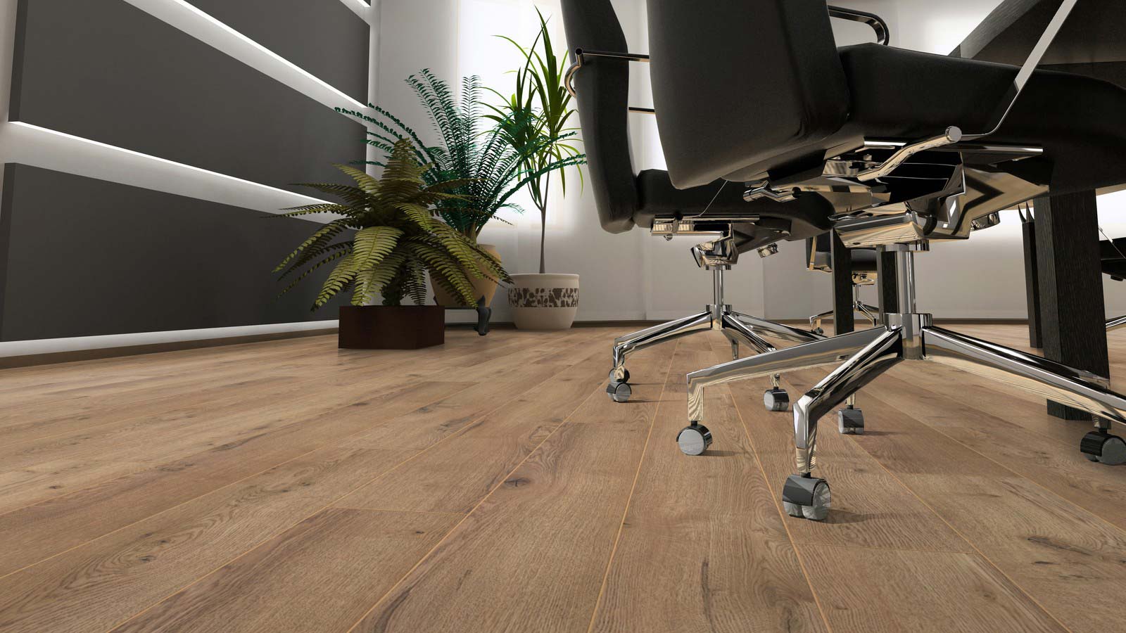 Skaben Laminat Slim Eiche Dezent 1-Stab Landhausdiele 4V