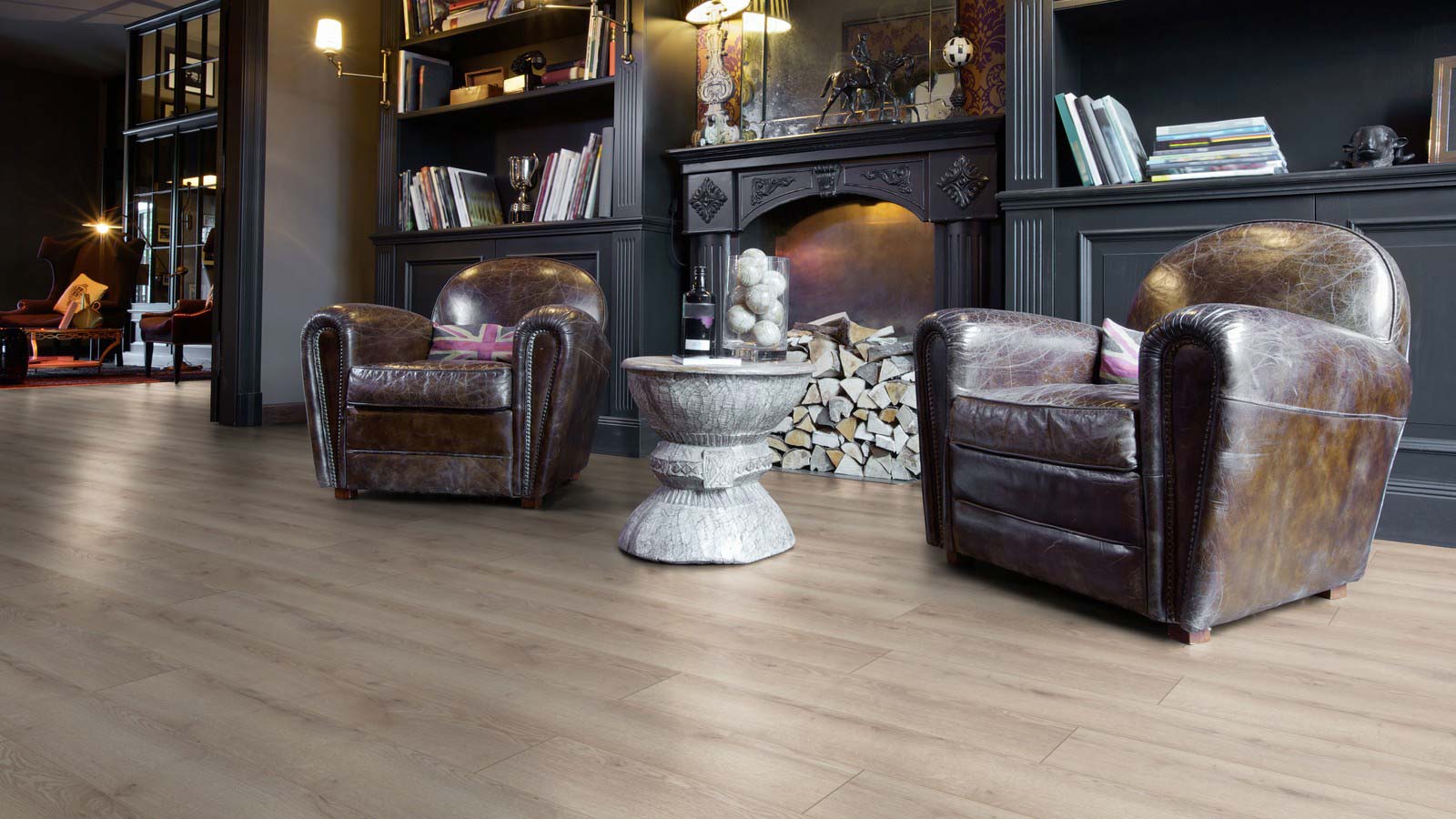 Skaben Laminat Wide Berg Eiche Beige 1-Stab Landhausdiele 4V