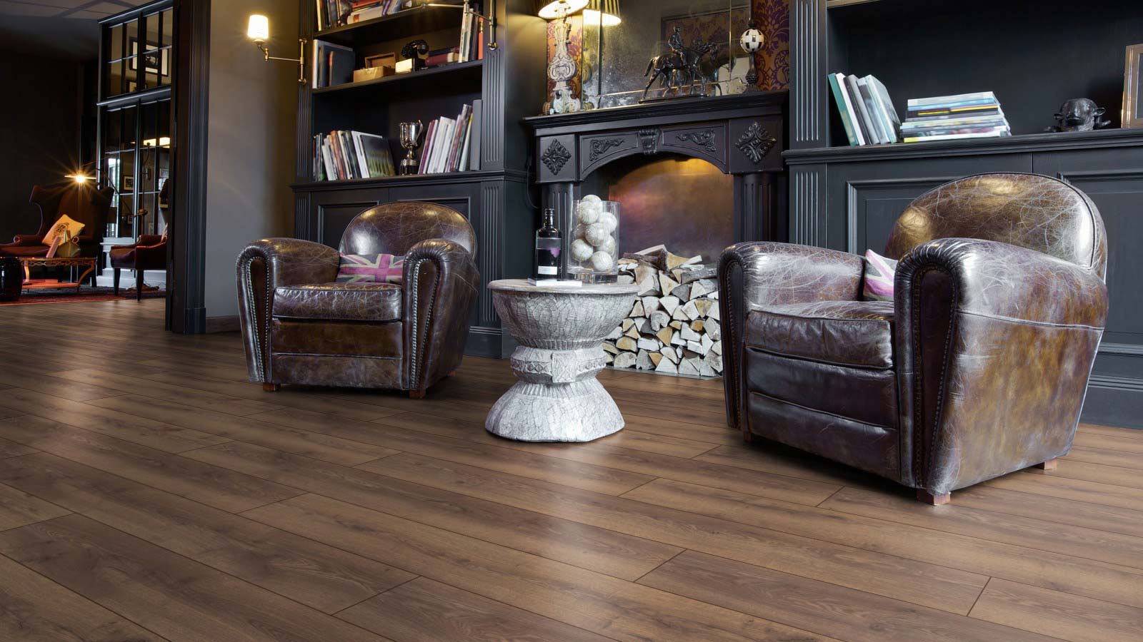 Skaben Laminat Wide Plus Berg Eiche Braun 1-Stab Landhausdiele 4V