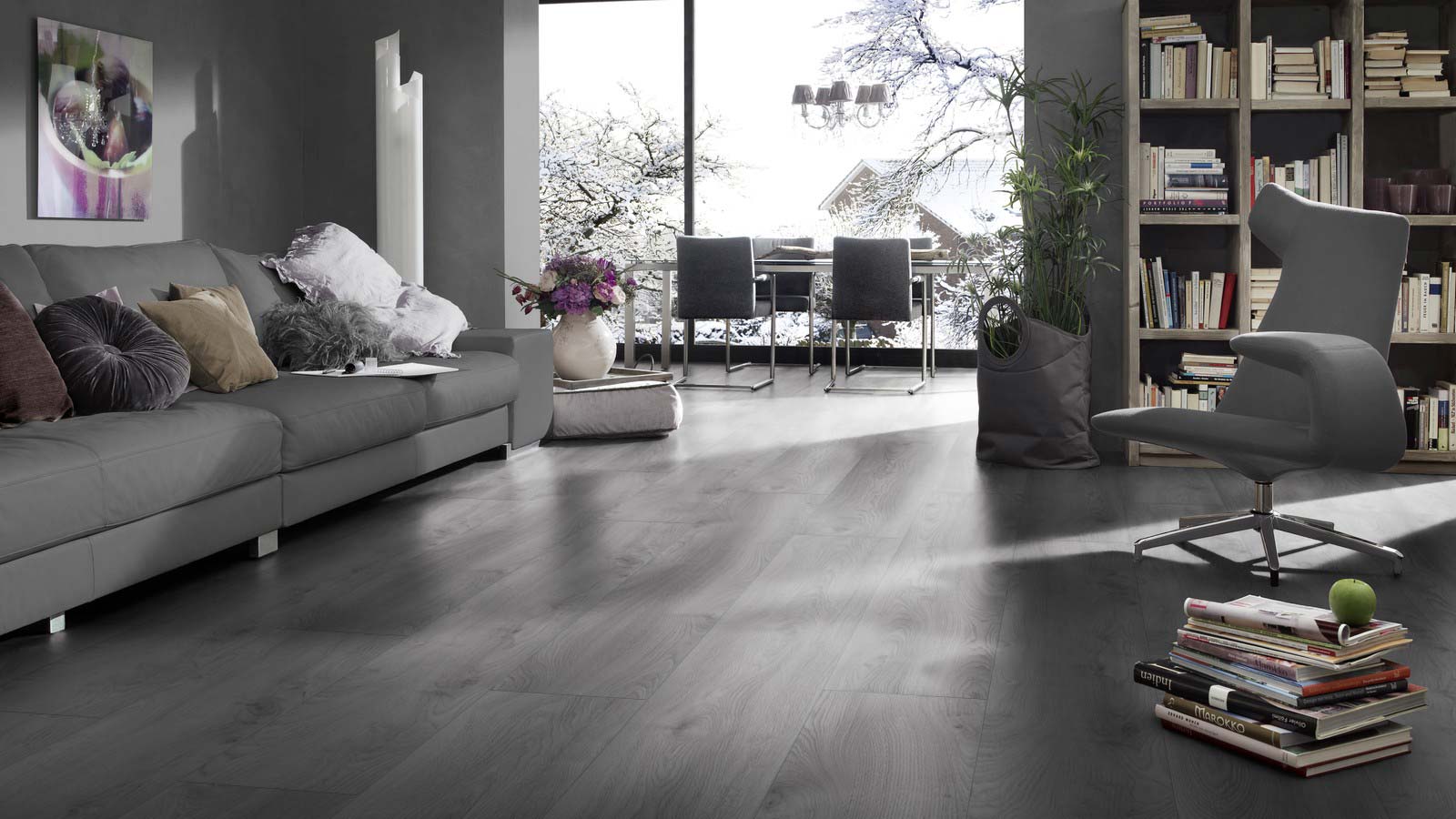 Skaben Laminat Wide Plus Macro Oak Light Grey 1-Stab Landhausdiele 4V