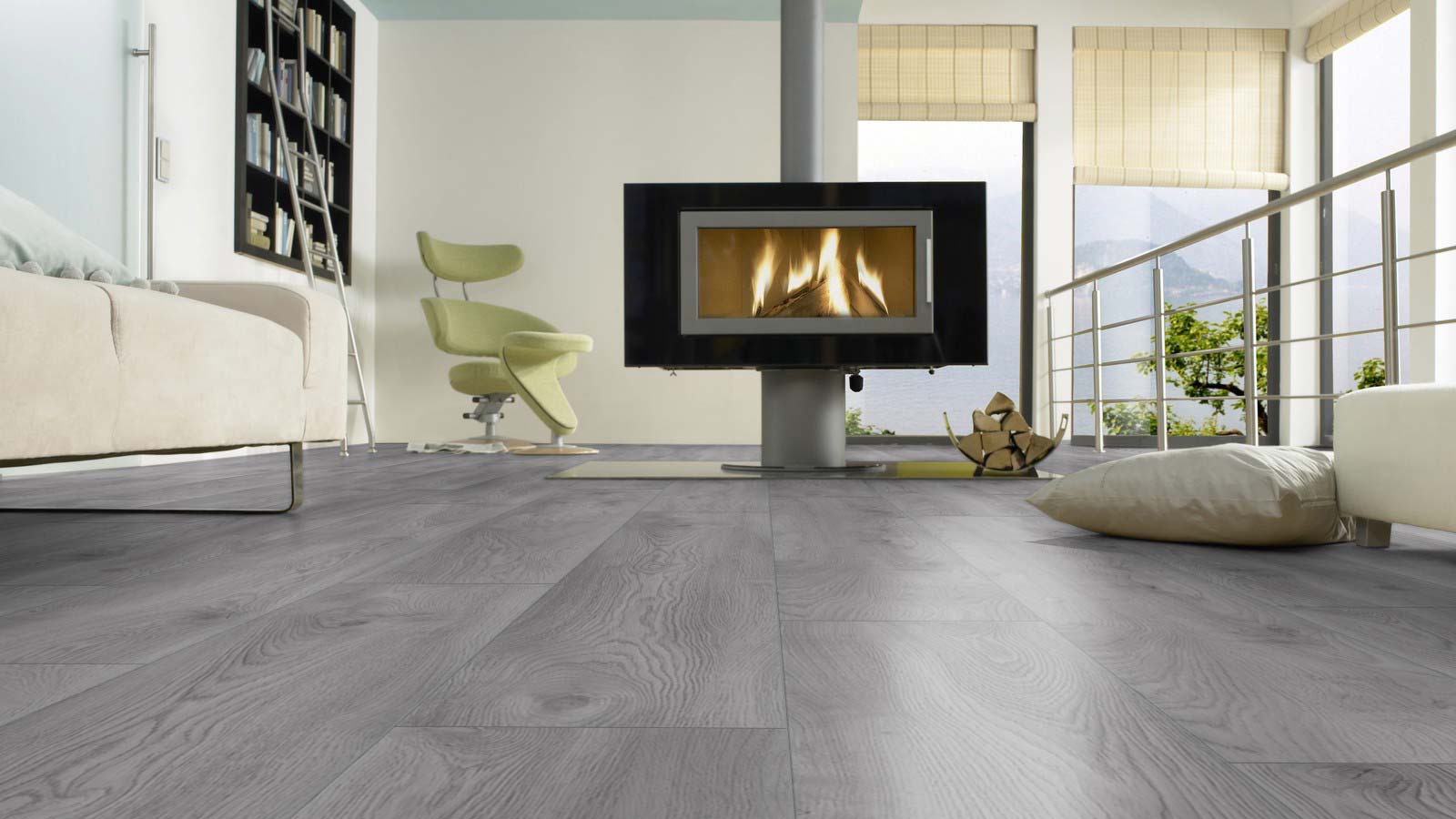 Skaben Laminat Wide Plus Macro Oak Light Grey 1-Stab Landhausdiele 4V