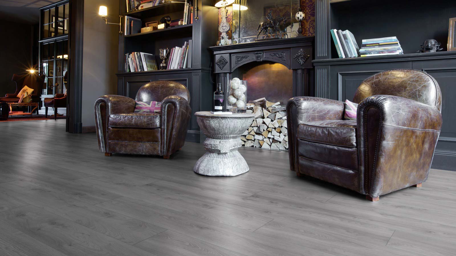 Skaben Laminat Wide Plus Macro Oak Light Grey 1-Stab Landhausdiele 4V