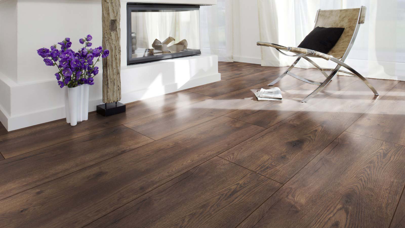 Skaben Laminat XXL Plus Eiche dunkel 1-Stab Landhausdiele 4V