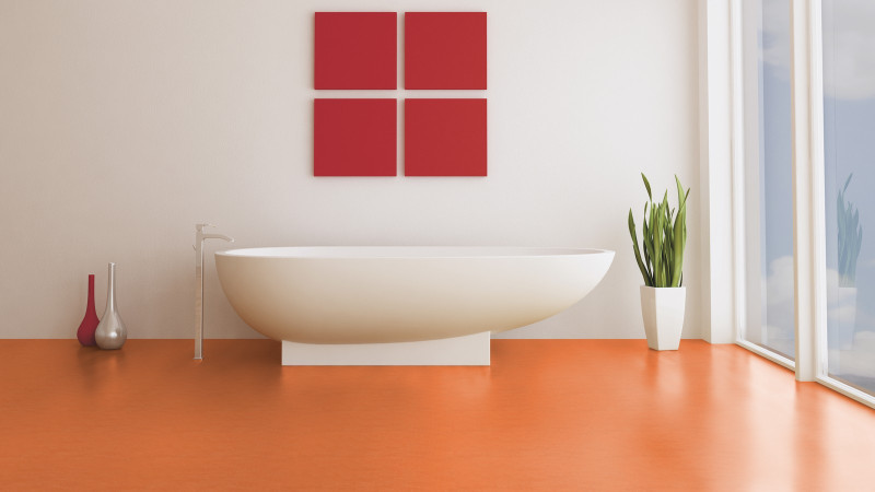 Wineo Purline Suelo Organico 1500 Chip Terracotta Dark material en rollo main product photo