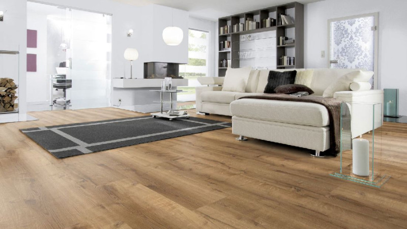Wineo Vinyle 400 Wood XL Comfort Oak Mellow 1 frise M4V à cliquer main product photo