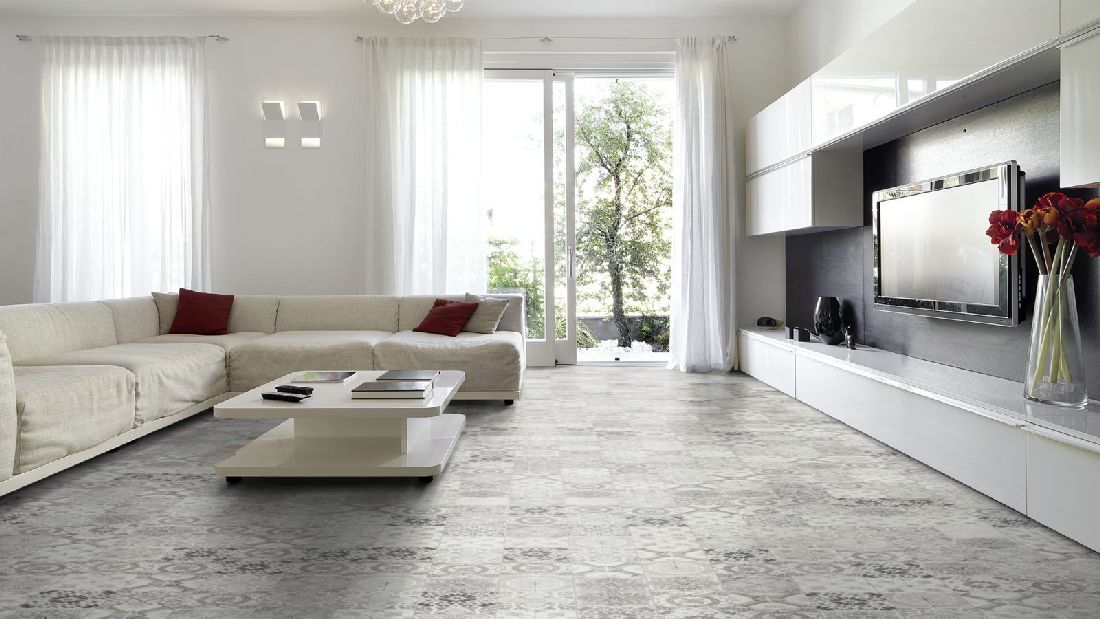 Classen Laminat Visiogrande Ornamento Estoril glazed Fliese 4V Raum6