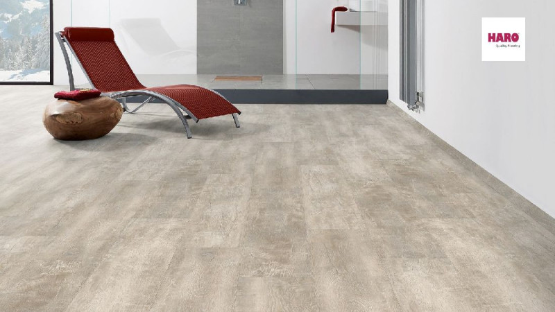 HARO Designboden DISANO SmartAqua Antikeiche creme 1-Stab Landhausdiele M4V Kork-Dämmunterlage main product photo
