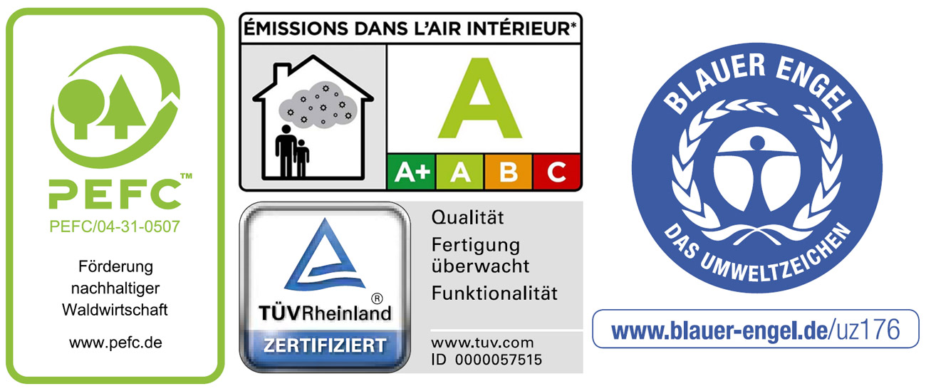 Parador Wand/Decke Dekorpaneele Home Buche 2570x149 Zertifikate