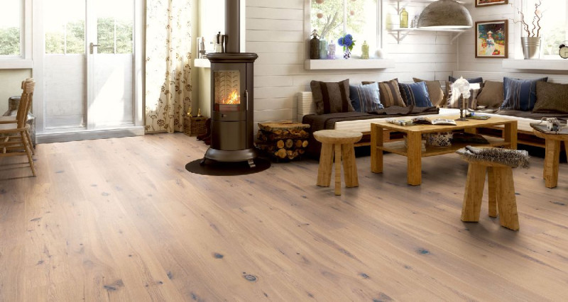 Skaben Parkett Premium Landhausdiele Eiche Tundra Rustikal naturgeölt-weiß gebürstet 4V main product photo