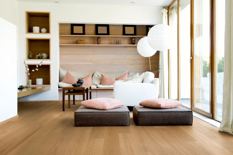 Skaben Parkett Premium Landhausdiele Endlosdiele Eiche Natur naturgeölt gebürstet 2V main product photo